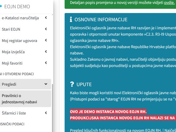 Objava Pravilnika o jednostavnoj nabavi u EOJN RH Objava Pravilnika o jednostavnoj nabavi u EOJN RH