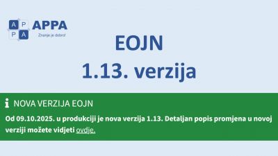 EOJN - nova verzija 1.13. u primjeni od 09. listopada 2025. godine EOJN - nova verzija 1.13. u primjeni od 09. listopada 2025. godine